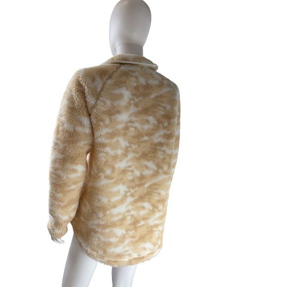 Vineyard Vines fleece Beige Camo Snap 1/4 Sweater Popover Size L - Picture 4 of 9